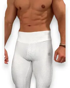 Pure White Scrunch Butt Textured Leggings