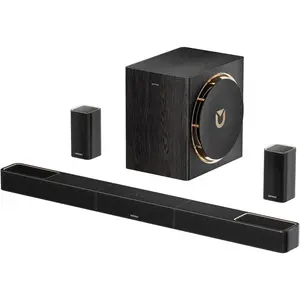 AUZUAZA Skywave X50 5.1.4ch Wireless Surround Sound System for TV, 760W Professional Sound Bar w/Dolby Atmos, 2 Wireless Surround Speakers & 8" Subwoofer, GaN Amplifier, 4K HDR Pass-Through, HDMI eARC