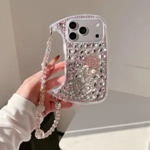 Compatible with iPhone 17 Pro Max/ 16/15/14/13 Stylish pendant small handbag phone case Butterfly phone case-HN327-1