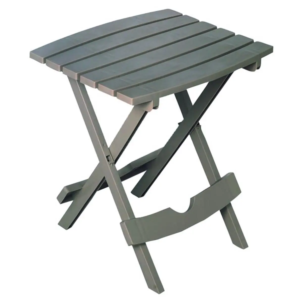 212 MAIN Folding Side Tables, Outdoor Quik-Fold Rectangular Side Table, 19.75 in. Gray Resin Frame, UV-Protected Outdoor Furniture with Weight Capacity