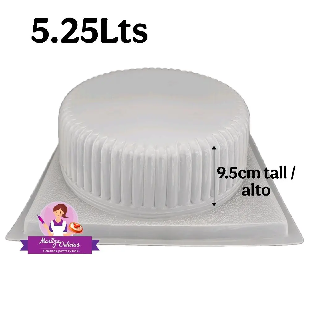 5.25 Liter Round Jello Mold / Redondo 5.25 Litro Molde Gelatina