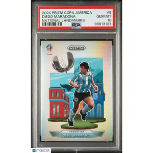 Diego Maradona 2024 Panini Prizm Conmebol Copa America National Landmarks PSA 10