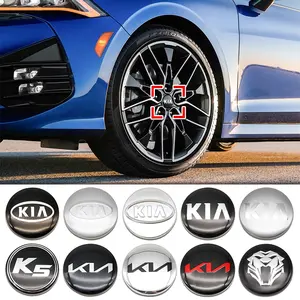 Abs Wheel Center Caps Set, Durable Tire HUB Covers for Kia Vehicles, High-Quality Automotive Accessories, Practical Design, 4-Piece Kit