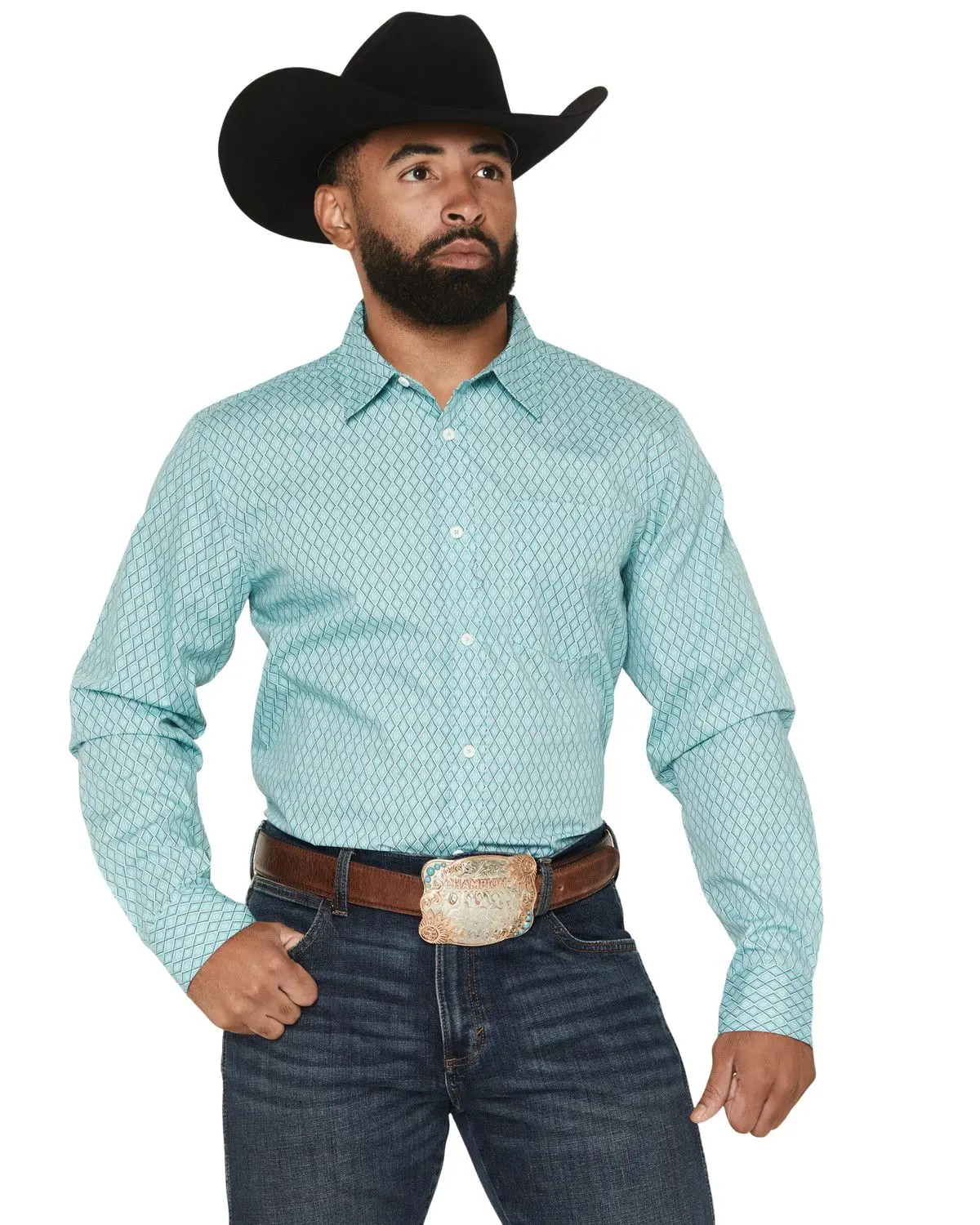 Gibson Trading Co Men's Men'S River Flow Medallion Print Long Sleeve - Gmsp26w18-Ltbl