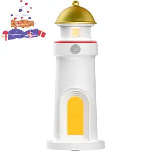 Rechargeable LED Moonlight Lighthouse Projector Night Light, Remote Control Timer, Ideal Gift for Girls & Teens, Festive Decor