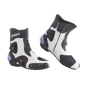 Motorcycle riding boots, fall-proof, collision-resistant, wear-resistant and anti-slip. High-top ankle-protective moto boots for men and women, suitable for commuting all year round.