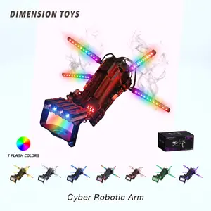Dimensions Toys Cyberpunk-inspired LED Genos Cyber mechanical arm, 11.8 inches.Handmade cosplay anime toys, home décor, and stress-relieving toys are suitable for anime lovers and festive partiesCreative toys available in the US.