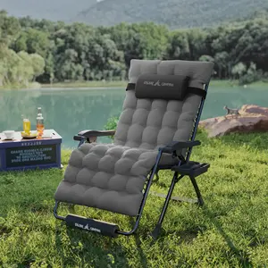 UDPATIO Oversized Zero Gravity Chair, 33In Patio Outdoor Folding Recliner with Pillows|Cup Holder|Foot Rest|Padded Headrest, Support 500LB for Lawn