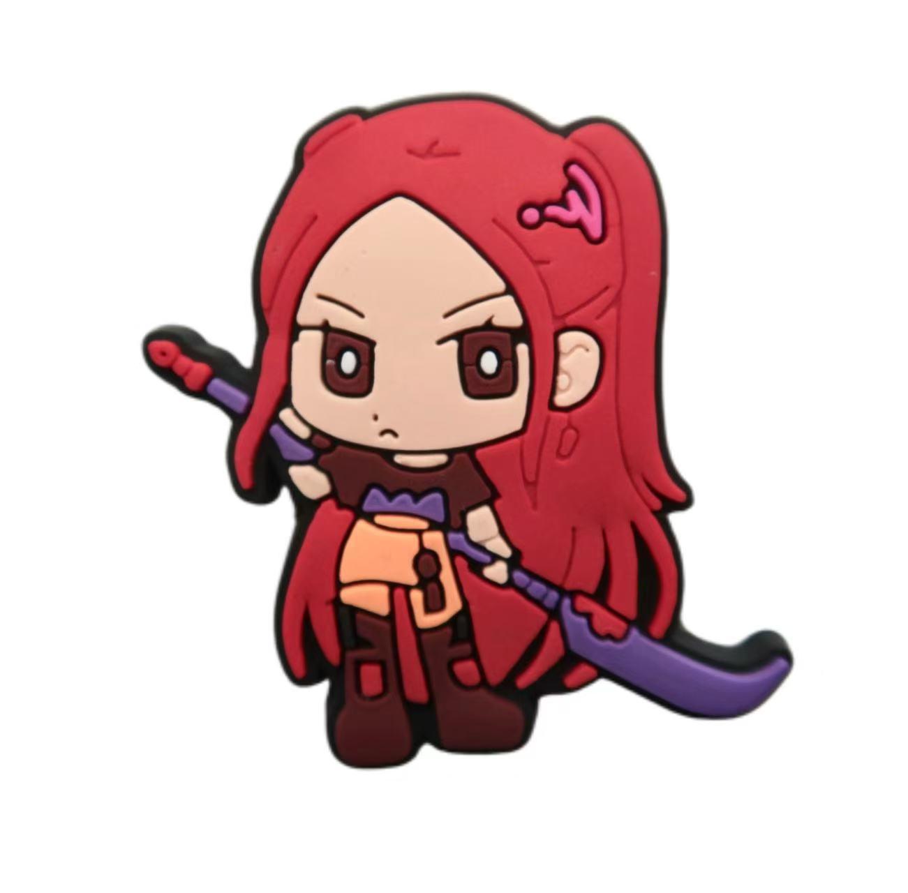 Unisex K-POP Shoe Charms — 18-Piece PVC Cartoon Soft-Rubber Shoe Accessory Set; Cute Shoe Buckles Suitable for All Ages