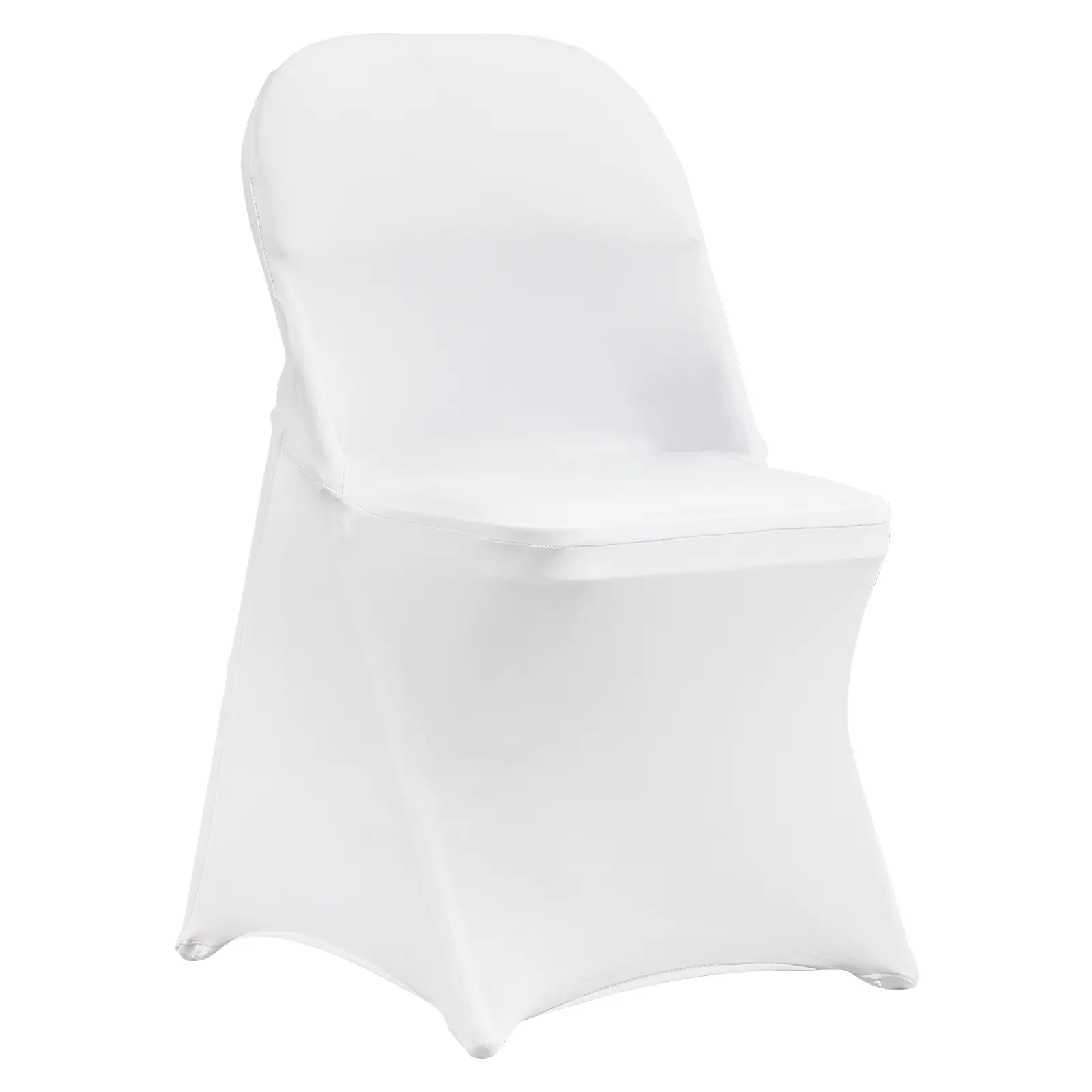 【summerfinds】VEVOR Stretch Spandex Folding Chair Covers (12PCS White) - Universal Fitted Stretch Stool Covers, Removable Washable Material, Protective for Wedding, Banquet, Chair Seat Covers, Stretch Chair Slipcover