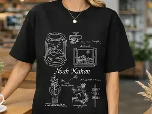 [SALE UP TO 50%] Vintage Noah Kahan Graphic T-shirt, Great Divide Tour Inspired Lyrics Tee, Folk Concert Fan Apparel, Indie Music Streetwear Outfit Idea, Soft Cotton Casual Wear, Unisex Oversized Gift For Fans