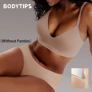 Push Bra BodyTips Wirefree Seamless Bra 3D Molded Cup One Piece Molding Gathering Design Thickened Back Closure Machine Wash Smooth Bra No Show Underwear Invisible Bra Versatile Bra For Daily Wear Office Home Lounge Casual Outfit Light Sports All Day Use