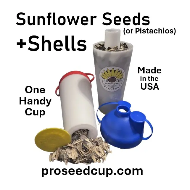 AUTHENTIC ProSeed Sunflower Seed Snack Cup – Reusable Seed & Shell Holder – Made in USA – BPA-Free – Lightweight & Portable – Dishwasher Safe – Patented Design