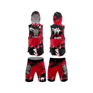 Pitbull Black 7v7 Flag Football Uniform - Sleeveless, Lightweight, Moisture-Wicking Polyester, Customizable Team Colors, Logos, Names & Numbers, Youth & Adult Sizes, Fierce Design, Reinforced Stitching