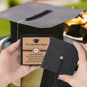 Class of 2026 Graduation Bracelet - Adjustable Compass Bracelet Gift for High School & College Graduates, Inspirational Senior Gift for Students with Motivational Card  in a Pretty Gift Box