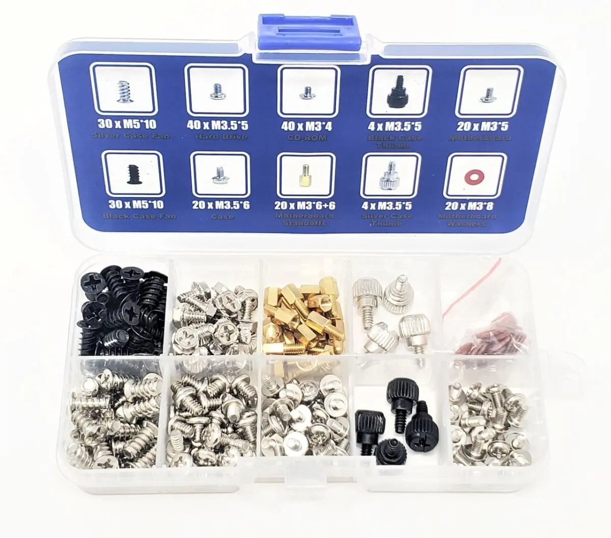 PC Computer Screws Assortment Kit for Computer Hard Drive Mother Board Standoffs Fan CD-ROM Assembling - 228 Piece