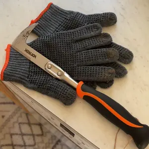 VOTREK Crack Weeder Crevice Weeding Tool with Gloves, L Shaped Stainless Steel Weed Puller for Sidewalk Cracks, Driveway Gaps, Patio Pavers and Brick Joints, Manual Crevice Weed Remover