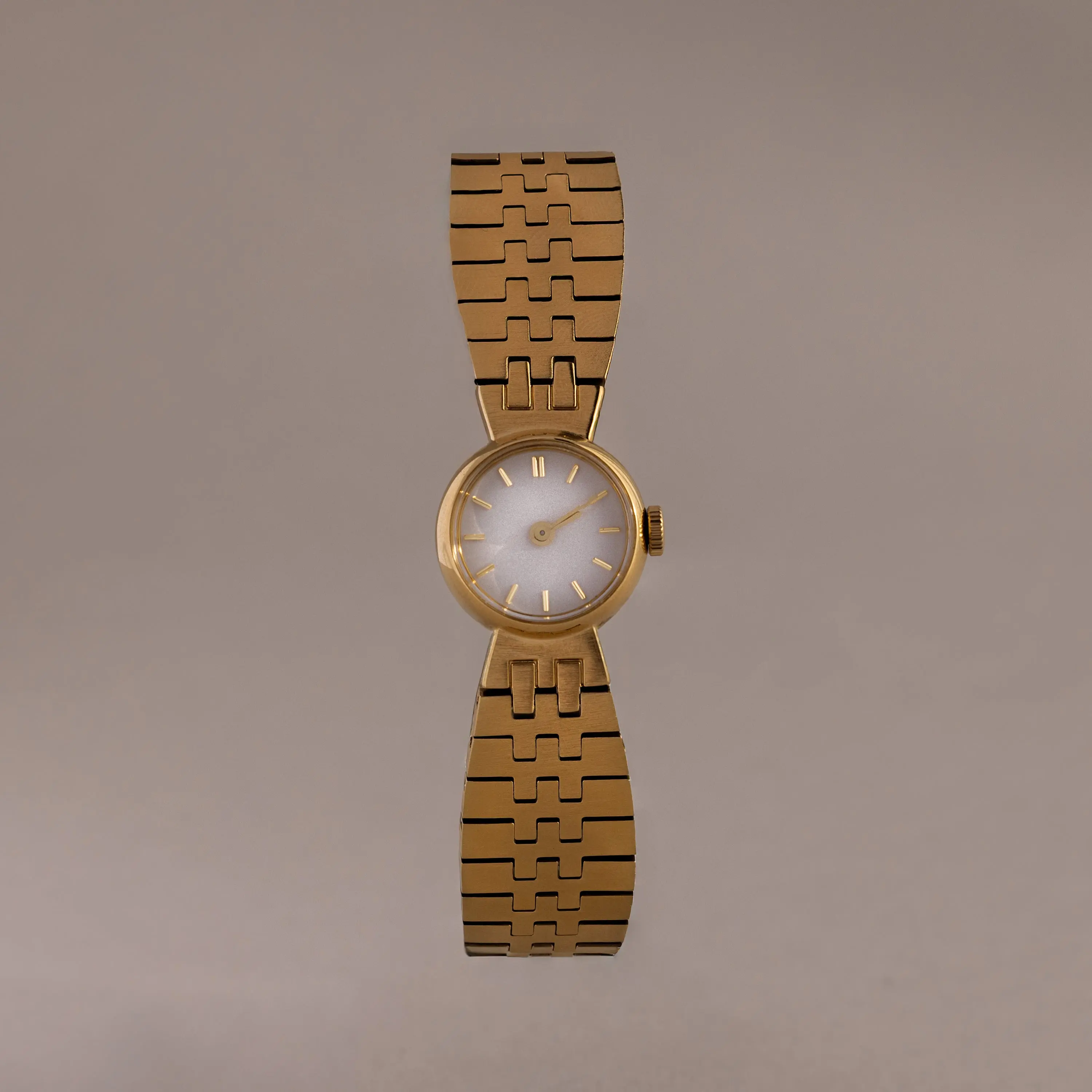 Brick Link Timepiece by Caitlyn Minimalist - Vintage Style 18K Gold Plated Watch for Women - Art Deco Jewelry - Gift for Her