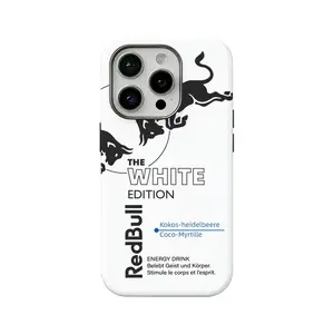 Energy Drink-Themed Double-Layer Phone Case (Red Bull Pattern) — Available in Various Colors. A Shockproof Hard Case Compatible with iPhone 12, 13, 14, 15, 16, and 17. The Perfect Gift Choice.