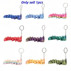 3D Printed Rainbow Fox Keychain, Multi-Joint Design, Perfect for Keys, Car Accessories, Bags, Halloween, Christmas Gifts