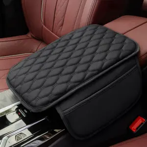 Einesin Universal Car Console Armrest Pad with Leather Storage Bag, Fits Trucks/cars/suvs, Scratch-Resistant Interior Accessory