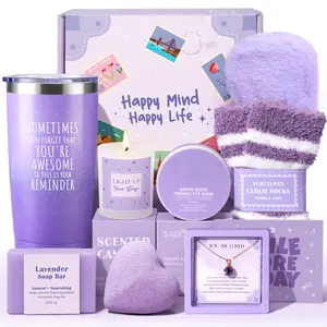 Gift Baskets for Women, 9pcs Unique Happy Birthday Gifts for Women, Best Mothers Day Christmas Gifts Get Well Soon Basket Appreciation Ideas Box w/Tumbler Her Mom Sister Friend Friendship Teacher