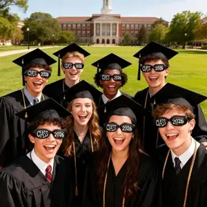 2026 Graduation Party Glasses, DIY Creative Photo Booth Props, Graduation Party Decorations, Themed Gifts, Ceremony Supplies