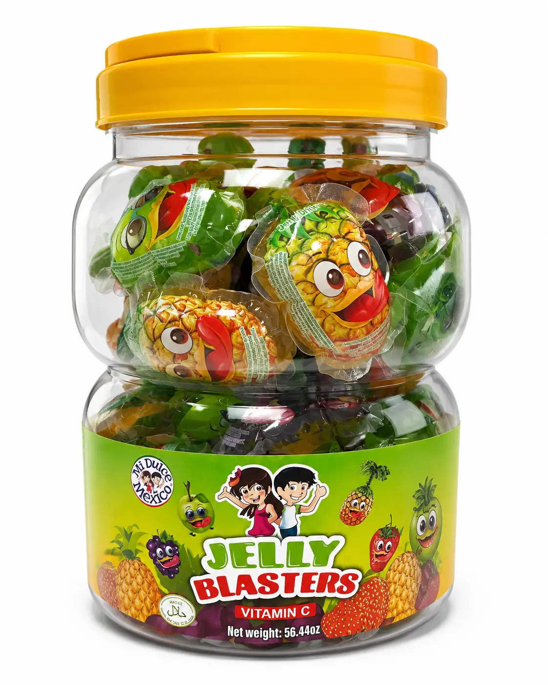 Mi Dulce Mexico Jelly Blaster Jar 40ct/ 56.44 oz  Snack, Vitamin C