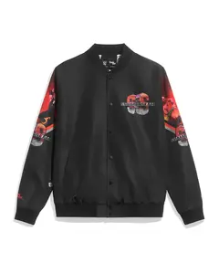 Retro Wrestling Graphic Varsity Jacket Featuring SummerSlam Legend Battle Print For Men Women Casual Loose Fit Baseball Jacket Classic Nostalgic Sports Outerwear Spring Fall Winter 180