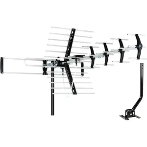 Outdoor HDTV Antenna up to 200 Mile Long Range, Attic or Roof Mount TV Antenna, Long Range Digital OTA Antenna,ATSC 3.0 Ready for 4K 1080P VHF UHF with Mounting Pole