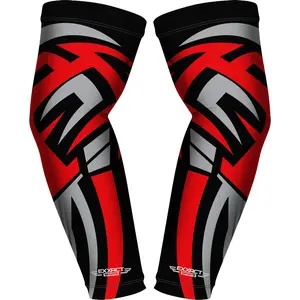 Exxact Sports 1 Pair Compression Arm Sleeves for Men Women, Breathable Baseball Arm Sleeve Football Sleeves Youth Adult - (Black Tattoo)