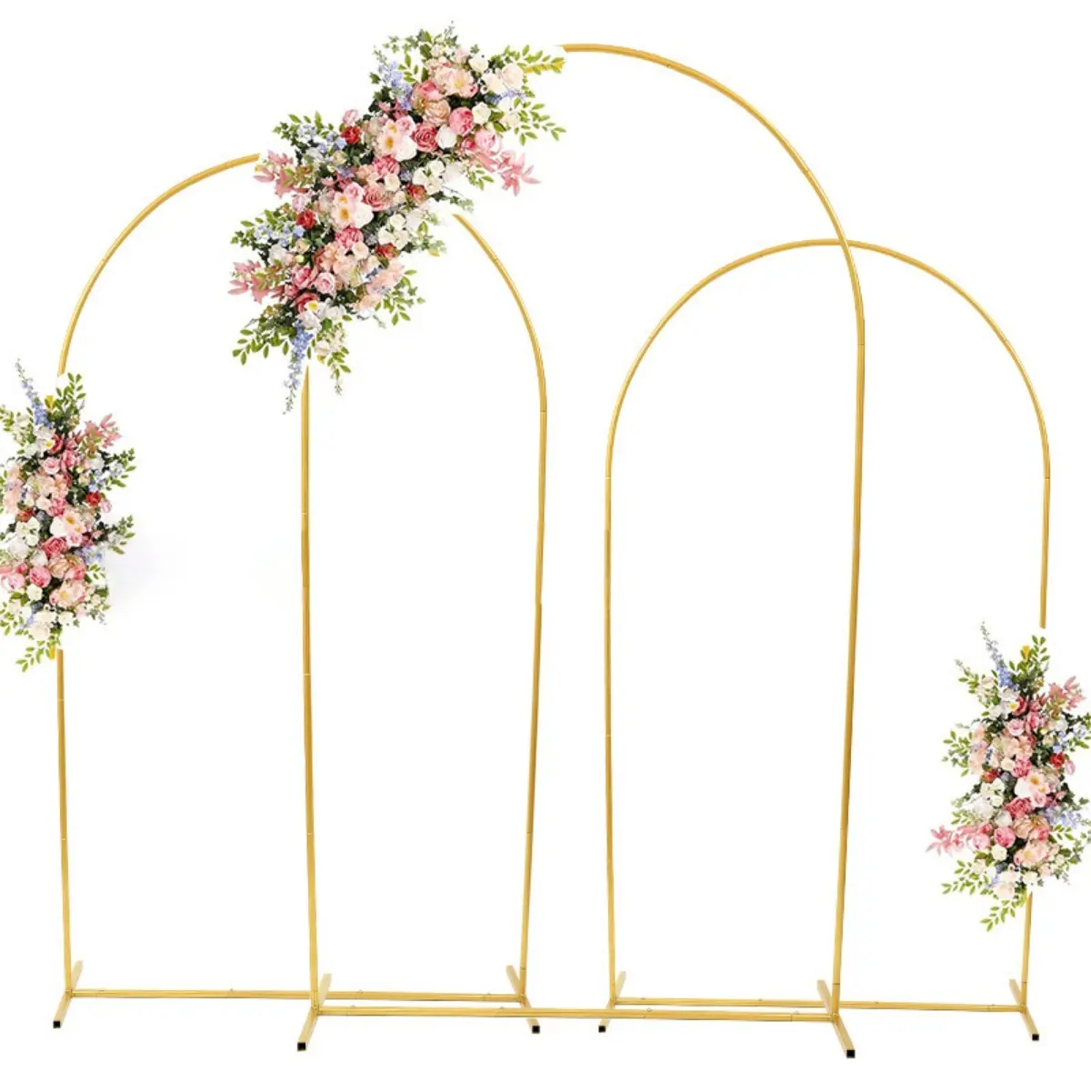 Elegant Metal Wedding Arch Stand, Multi-Size Balloon Arch Frame, Civil Wedding Party Decoration, 7.2ft/6.6ft/6ft/4ft, Various Activities, Balloon Arch Backdrop, Arch for Balloons, Balloon Arch Stands