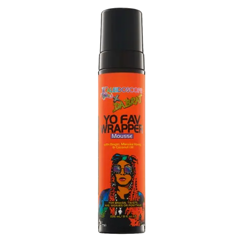 Da Brat Yo Fav Wrapper Haircare Setting Mousse-Foam (8oz Bottle) - Unisex Kaleidoscope Hair Products with Oat, Coconut Oil, Manuka Honey & Ginger, All Protective Styles Definer
