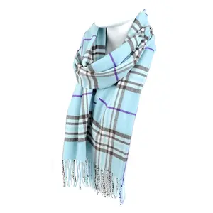 Unisex Acrylic Plaid Cashmere Feel Scarves