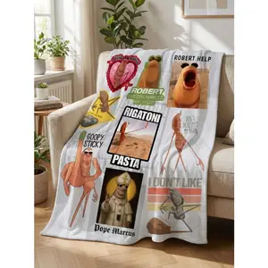 Funny Marcus The Worm Blanket, Robert Help Me Meme Throw, Pope Marcus, New Orleans Cursed Decor, Six Seven Joke, Unhinged Gen Z GiftGift For Mom, Festival Gift, Gift For Man&Women, Special Gift, Cozy Blanket