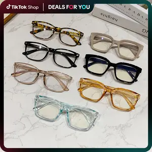 【dealsforyoudays】Paleshy Blue Light Reading Glasses Back to School Fashion Accessories for Outdoor Activities Unisex Simple Style Square Frame Eyeglasses, Oversized Stylish Students Sunglasses 2025 Gift Durable Lightweight
