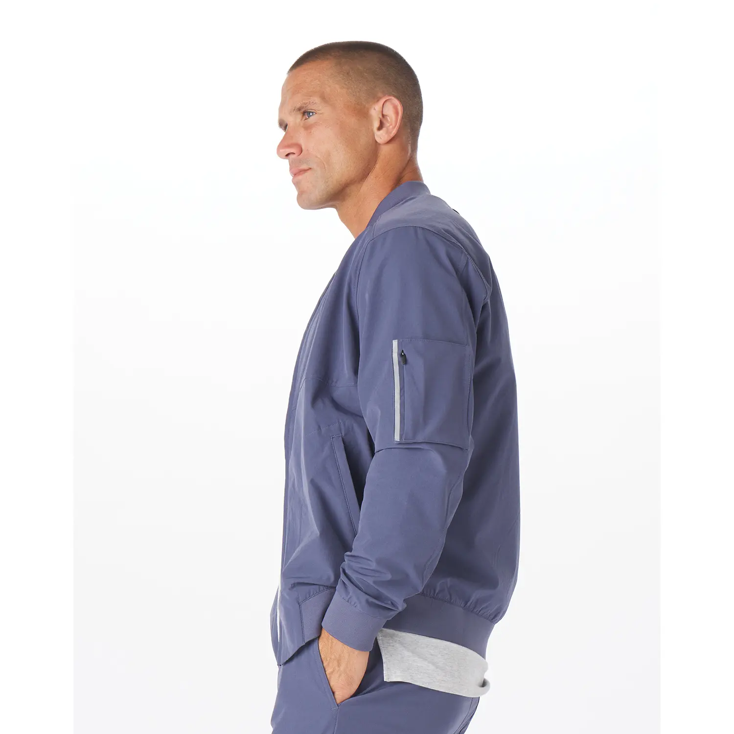 Carson Bomber Jacket Navy Blue  Blue, Small