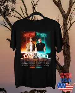 Dustin Lynch Scotty McCreery Two For The Road' Tour T Shirt Full Size S-5XL