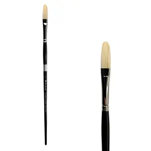 Trekell Hog Bristle Long Handle Artist Brush - Size #5 Long Filbert