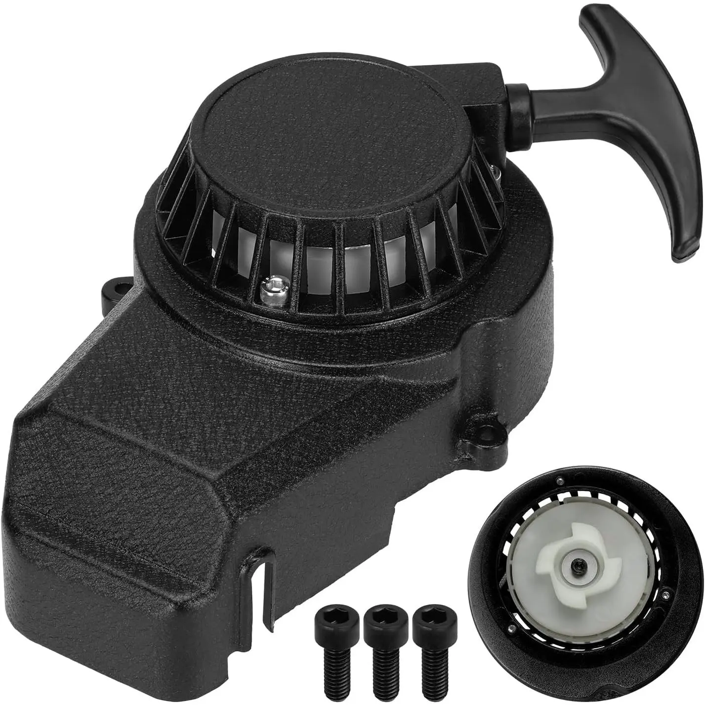 Aluminum Alloy Engine Recoil Pull Starter, Compatible with SYX Moto Motor 50cc Dirt Bike, 47cc-49cc 2-Stroke SSR SX50 Apollo Coolster QG-50 Xpro Holeshot Hawk DRX Mini Kids Pit Pocket ATV Quad 4 Wheeler Parts