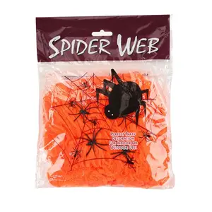 Orange Spider Web Decoration