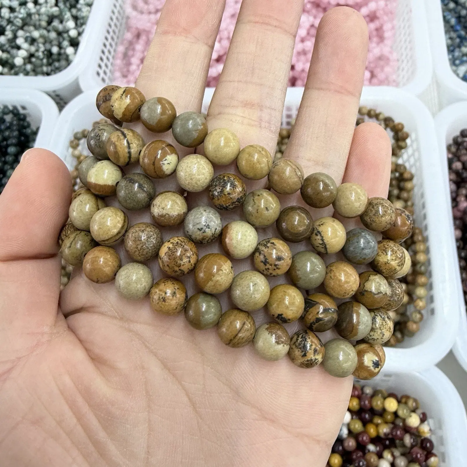 8MM Picture Jasper Bracelet
