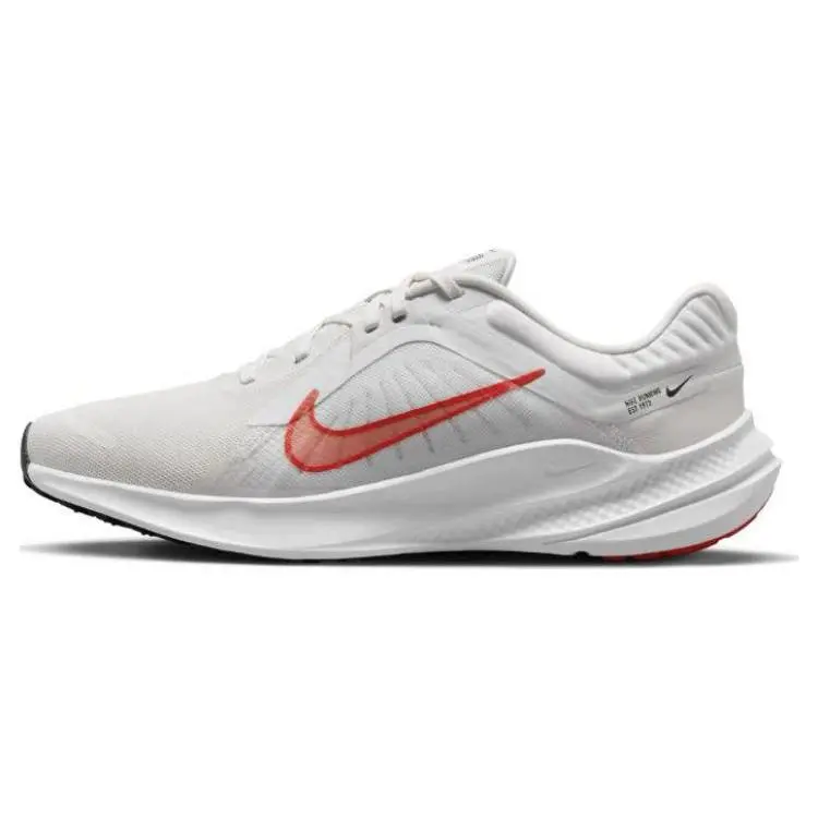 Nike Quest 5 Platinum Tint White Black Light Crimson Comfort Low Top Casual Running Shoes Men's DD0204-007