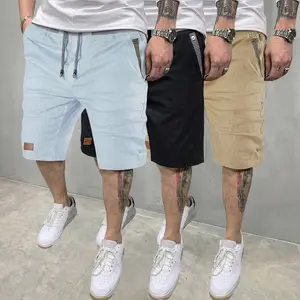 3-Pack Summer Men's Shorts Sporty Casual Versatile with Adjustable Elastic Waistband Leather Appliqué Detailing Ideal for Outdoor Activities Commuting Breathable for Summer Menswear Plain