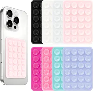 8PCS Silicone Suction Phone Case Mount, Non Slip Suction Cup, Hands-Free Phone Accessories Holder for Selfies and Videos, Silicone Adhesive Stand Sticky for Cell Phone Grip