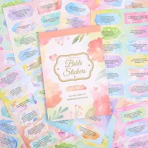 30 Sheets (360 Pieces) Bible Verse Stickers Set – Christian Scripture Quote Labels for Journaling, Scrapbooking, Bible Study, and Faith-Based Decor, Inspiring Religious Decals for Planners, Cards, and Gift-Giving