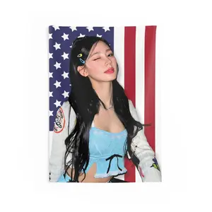 G I-DLE Miyeon USA Kpop American Flag, Room Tapestry Fanmade Subtle Kpop Merch iDOL Tour 2024, Home Decor, Flag for room