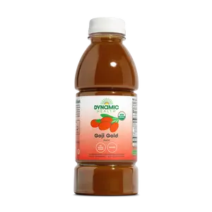 Dynamic Health Goji Gold Organic Goji Berry Juice Beverage - Sugar Free, Antioxidant Superfruit Wellness Drink, Kosher, USDA Organic, 16 fl oz