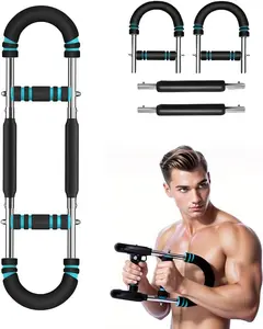 U-Shaped Twister Arm Trainer, 60-100lb Adjustable Power Twister Bar, Detachable Portable Arm & Chest Workout Tool for Home Fitness