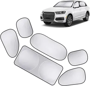 6 Pieces Car Windshield Sunshade Cover Set Car Window Sun Shades UV Rays Sun Visor Protector Auto Windshield Sunshades Cover for Van SUV Truck (Sliver)